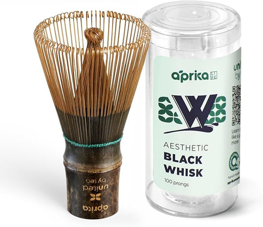 Traditional Purple Matcha Whisk - 100 Prong Bamboo Whisk For Ceremonial Tea Preparation - Authentic Japanese Purple Bamboo Whisker For Matcha Tea by Aprika Life