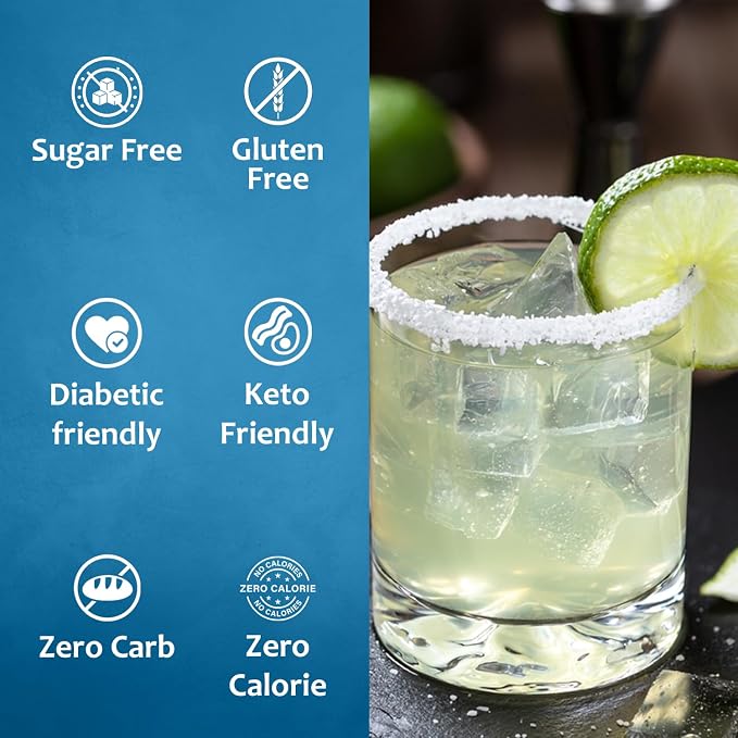 Syruvia Sugar Free Margarita Syrup, Flavored Syrup for Cocktails, Drinks, Lemonades, Iced Teas, and Desserts – 25.4 fl oz, With Pump - Image 4