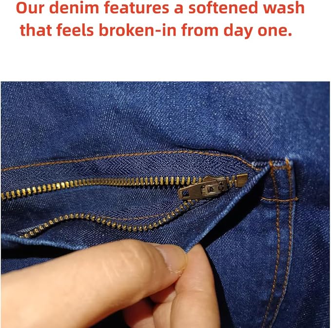 100% Cotton Denim Waist Apron with Zipper Pocket & Pen Pocket, 13" X 25", (5 Pockets) - Image 6