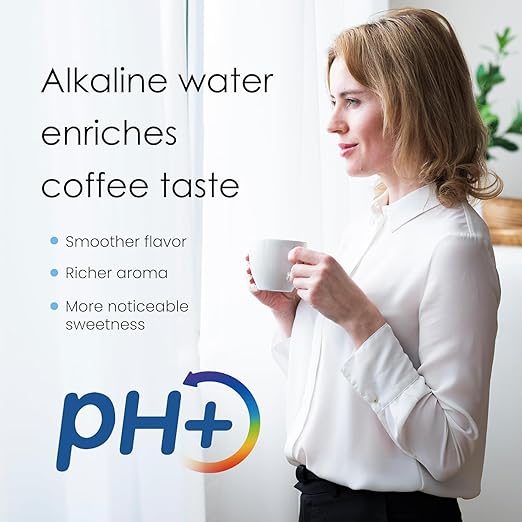 Waterdrop Alkaline Lucid 10-Cup Large Water Filter Pitcher with 1 Filter, Healthy, Improved Coffee Taste, Clean & Toxin-Free Mineralized Alkaline Water (100 Gallons), Up to PH 9.5, BPA Free, Blue