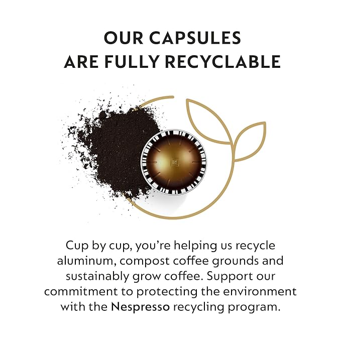 Nespresso Capsules Vertuo, Double Espresso Scuro, Dark Roast Espresso Coffee, 30-Count Coffee Pods, Brews 2.7oz.