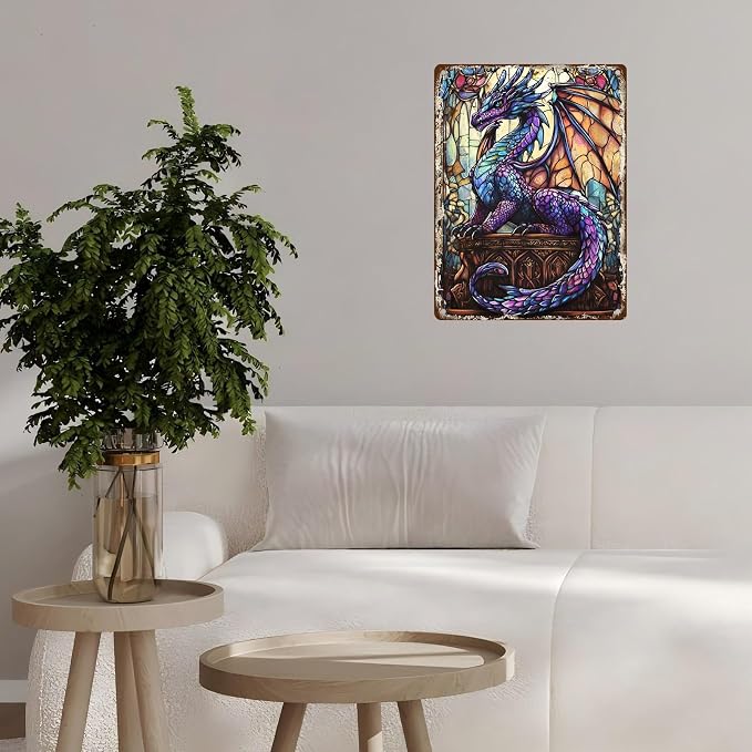 Dragon Tin Sign for Home Farm Outdoor Bathroom Restaurant Cafes Bars Club Kitchen Garage Art Wall Decor 12 * 16inch - Image 6