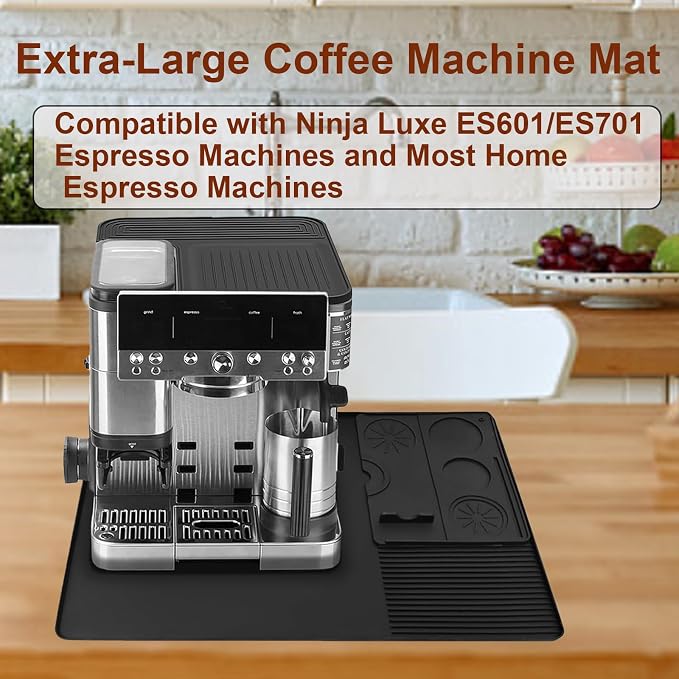Silicone Pads for Ninja Luxe ES601 and ES701 Coffee Machines: 3-in-1 Top Pad + Coffee Bar Pad + Espresso Tamper Pad — Food-Grade Silicone Material Ninja Luxe Cafe Accessories - Image 2