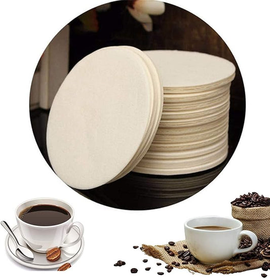 Unbleached Coffee Filters Paper, Universal Replacement for AeroPress, Compatible with Coffee Maker, Round Paper Filters, Natural Brown 500 PCS