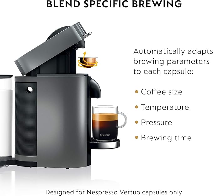 De'Longhi Nespresso Vertuo Plus Coffee and Espresso Maker by De'Longhi, Titan