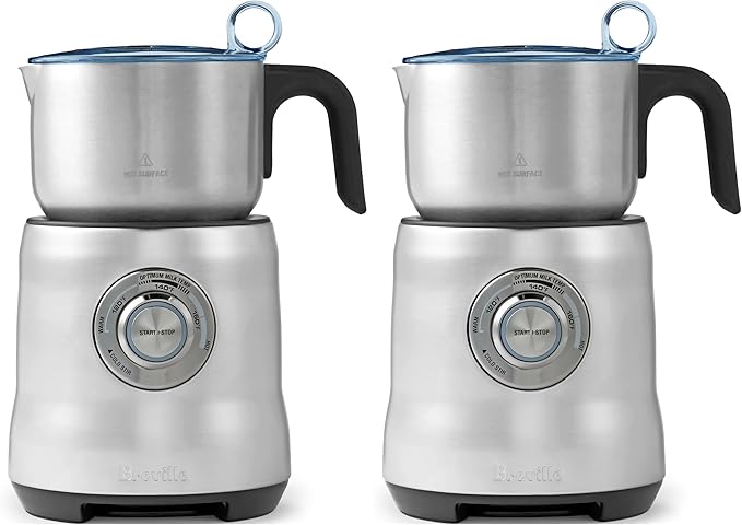 Breville Milk Café Frothe BMF600XL,Brushed Stainless Steel,(Pack of 2)