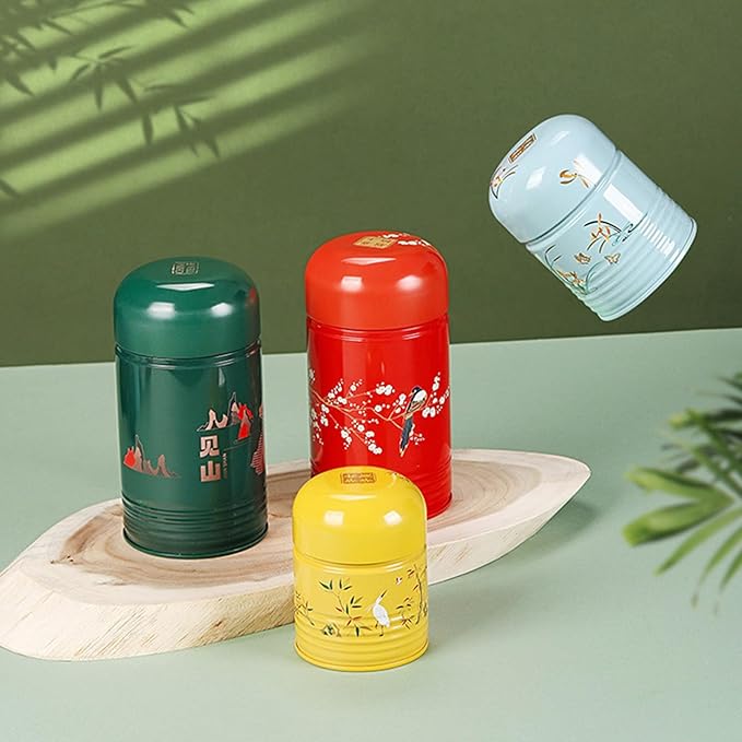 Tea Storage Box Creative Tea Canister Versatile Tinplate Canister Tea Set Accessory Small Tea Containers for Tea Lovers Tea Storage Containers Loose Leaf