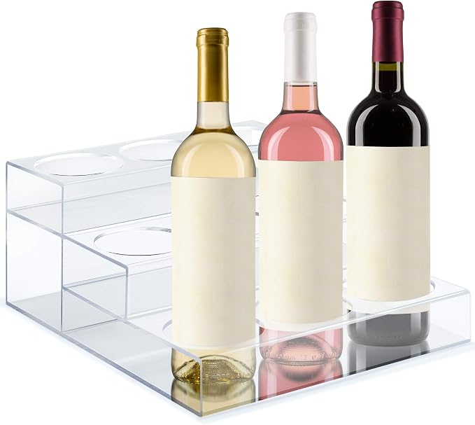 Acrylic Coffee Syrup Organizer Rack | 9 Bottle, 3 Tier Rack | Bar Counter-Top Display Stand | Kitchen, Pantry, Fridge Storage Organizer for Syrups, Wine, Soda, Beer - Image 6