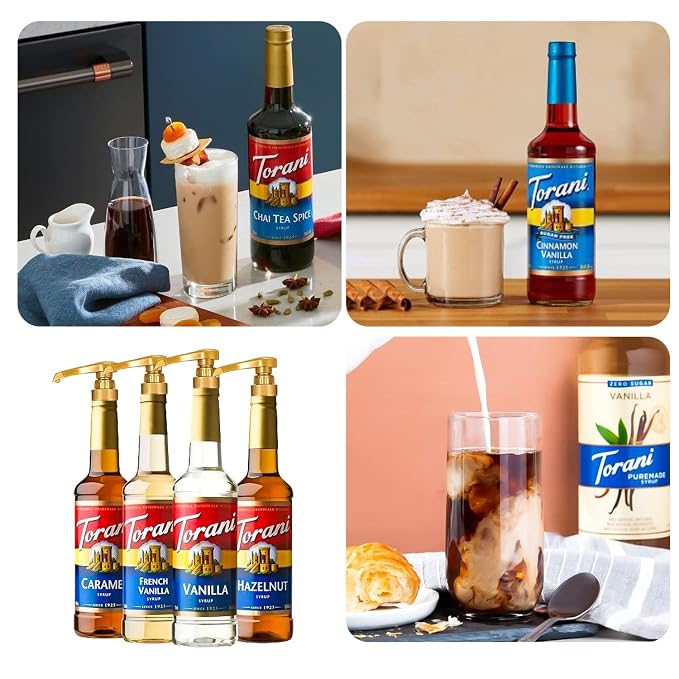 Jimoco Syrup Pump Dispenser with Torani Coffee Syrup Variety Pack - French Vanilla and Classic Caramel Syrup for Coffee with 2 Jimoco Syrup Pump Dispenser Compatible with Torani Syrup 25.4 oz Each - Image 8