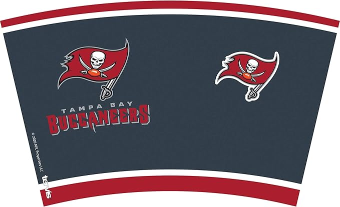 Tervis Made in USA Double Walled NFL Tampa Bay Buccaneers Insulated Tumbler Cup Keeps Drinks Cold & Hot, 16oz, Touchdown