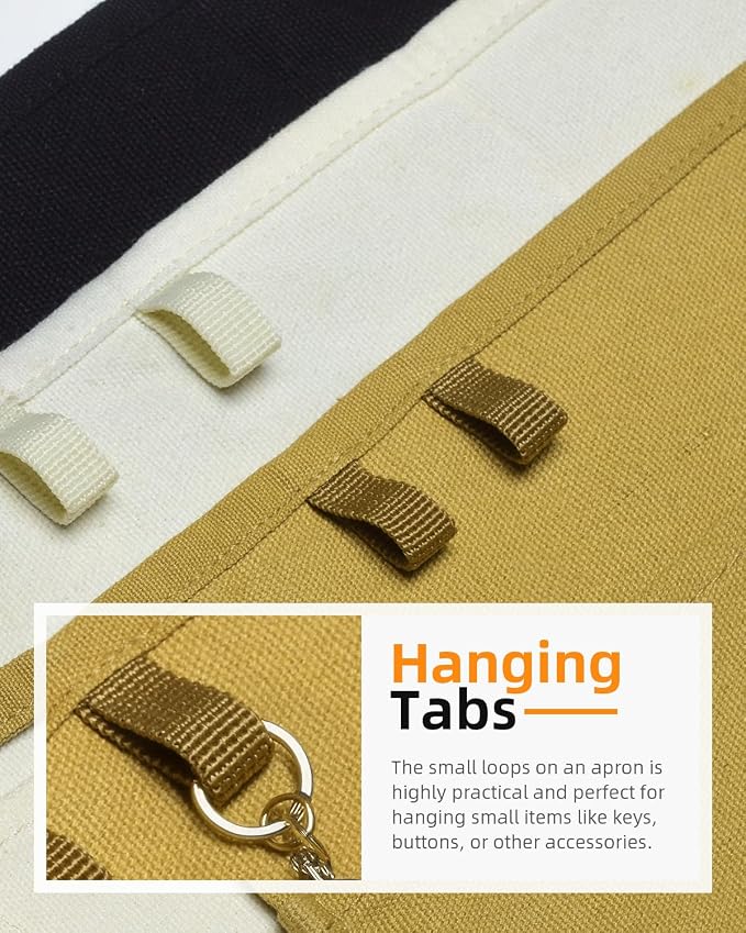 Canvas Work Waist Apron with 3 Pocket - Image 5