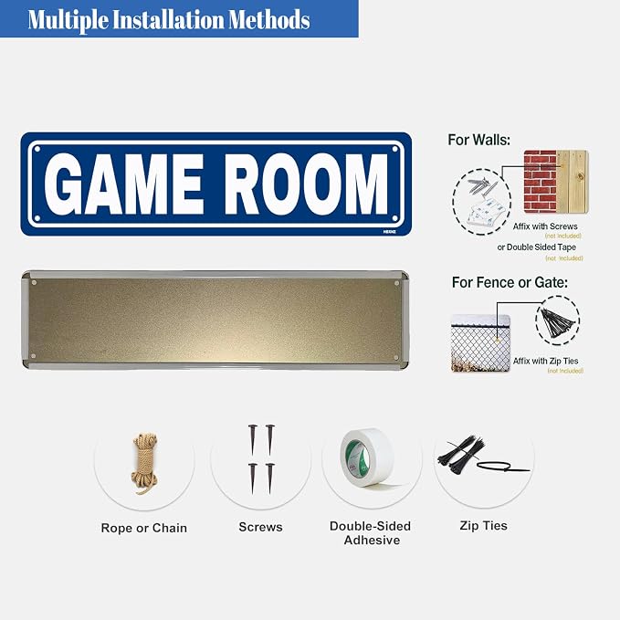 Game Room Sign Game Decor Metal Tin Signs Street Door Sign for Cafes Bar Pub Beer Club Wall Home Decor Gift 16X4 Inches - Image 4