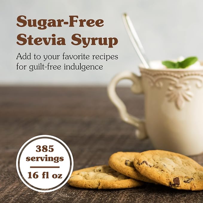 NuNaturals Stevia Syrup, Sugar-Free Sweetener, Plant-Based Sugar Substitute, Zero Calorie, Cocoa Mint Syrup, 16 oz - Image 3