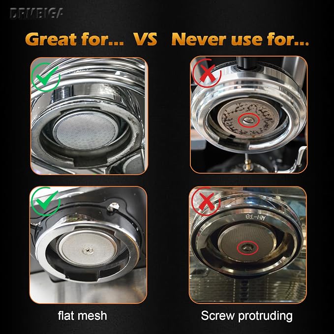 53.3mm Espresso Puck Screen 2 Pack - 3rd Gen Dual-Layer Lower Shower Screen, Reusable Metal Coffee Filter for Breville 54mm Portafilter Basket, 316 Stainless Steel Barista Tool - Image 8