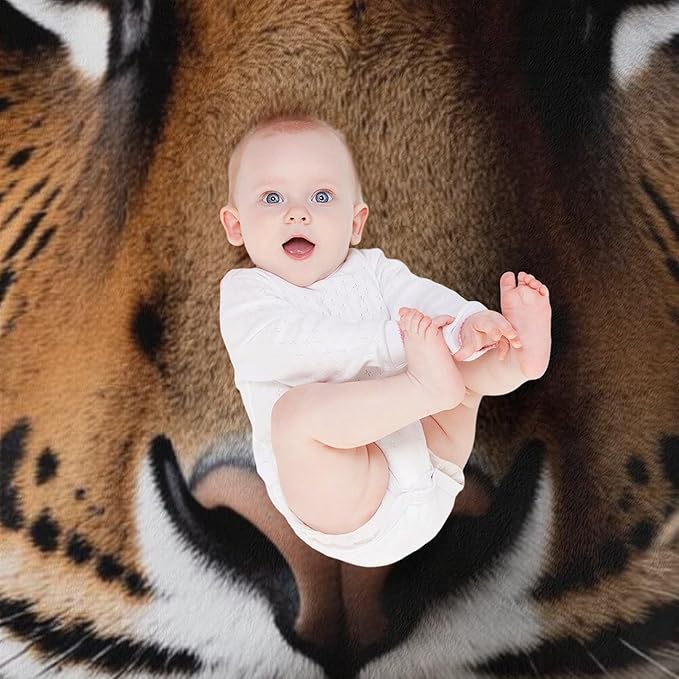 Beautiful Tiger Eye Grass Nose Super Soft Throw Blanket, Mystical Insect Brown Flannel Fleece Decorative Throw for Sofa Couch Bedroom Decor Outdoor Use 60"x80"