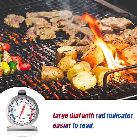Oven Thermometer 50-300°C/100-600°F, Oven Grill Fry Chef Smoker Thermometer Instant Read Stainless Steel Thermometer Kitchen Cooking Thermometer (3Pack)