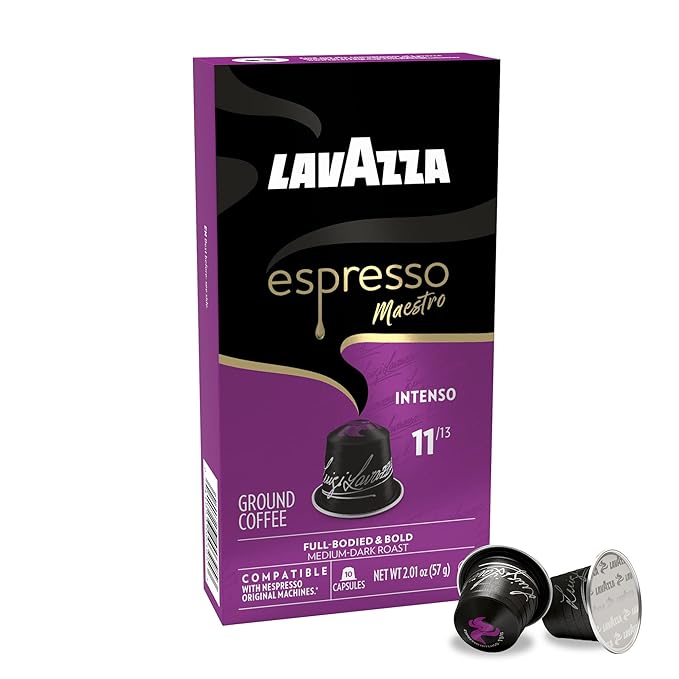 Lavazza Deciso Espresso Dark Roast Capsules Compatible with Nespresso Original Machines , 10 Count (Pack of 6)