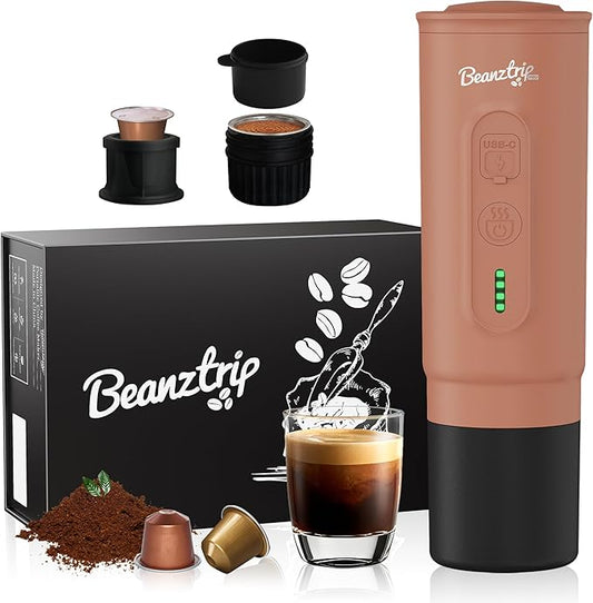 H02 PRO Portable Espresso Maker, Mini Electric Coffee Maker Compatible with Ground Coffee & NS Capsule, Women's Day Gift, 20 Bar Travel Espresso Machine with Self-Heating for Camping, RV