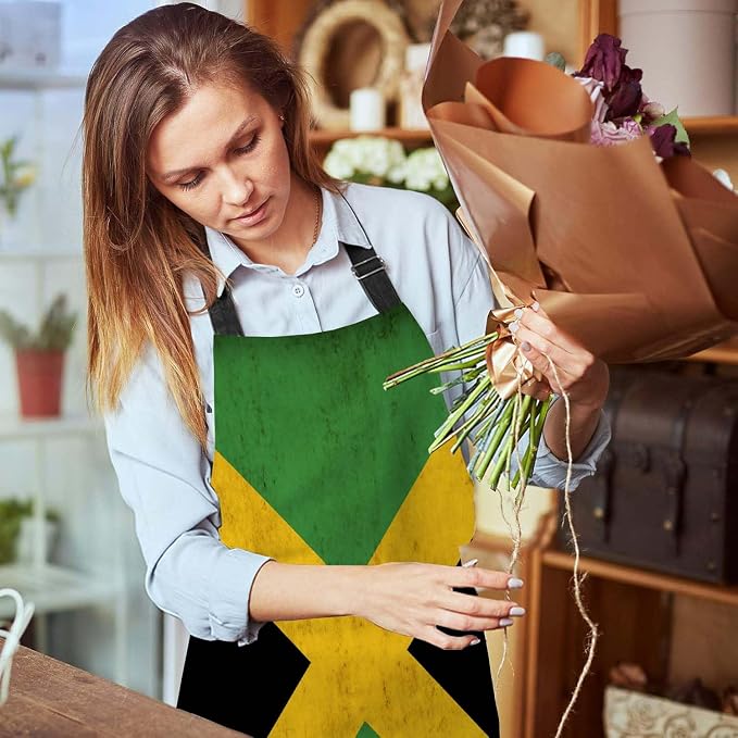 Jamaican Flag Chefs Apron, Cooking and Baking Apron for Men and Women, Kitchen Apron, Butchers Apron, BBQ & Catering Bibs - Image 6