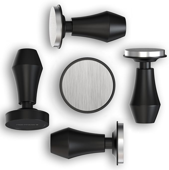 Normcore Coffee Tamper 57mm, Spring-loaded Tamper V4, Barista Espresso Tamper Flat Base with 15lb / 25lb / 30lbs Springs, Anodized Aluminum Handle and Stand, Fits Ascaso Lelit 57mm portafilters - Image 5