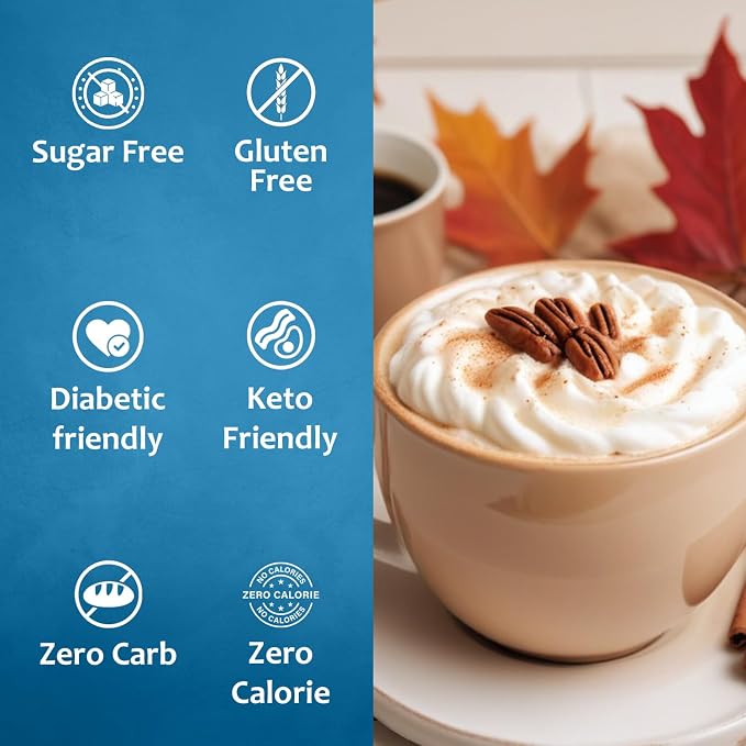Syruvia Sugar Free Coffee Syrup, Butter Pecan Flavored Syrup for Drinks, Lattes, and Desserts – 25.4 fl oz, With Pump - Image 4