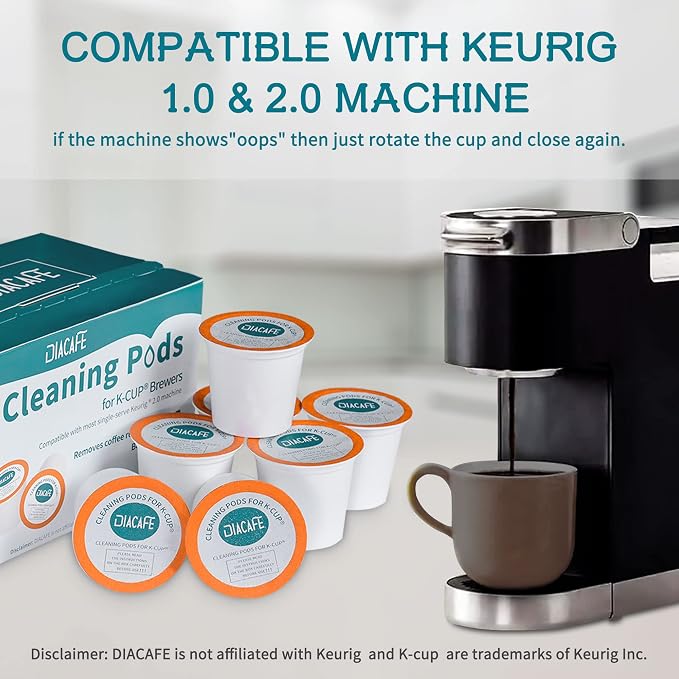 Fit for Keurig Cleaning Pods 10 Pack Descaler for Keurig Coffee Machines 1.0 & 2.0, K cup Cleaning Pods, K cup Cleaner Descaler Coffee Stain Remover - Image 5