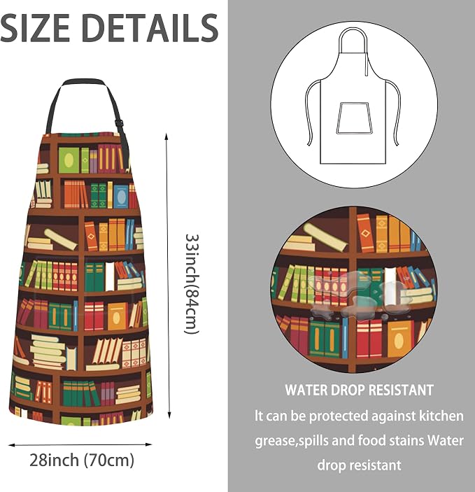 Apron, Stocking Stuffers Bib Apron with Adjustable Neck for Women, Suitable for Home Kitchen Cooking Apron - Image 2