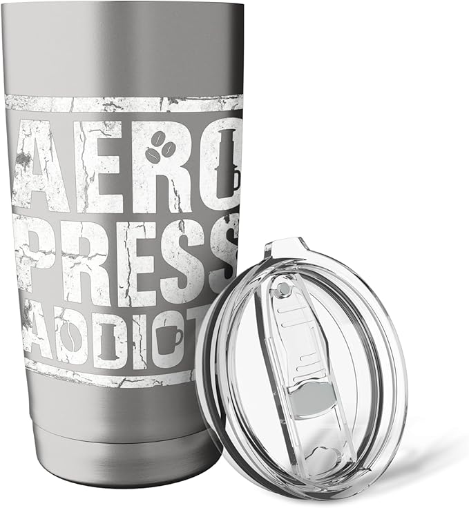 Bold AeroPress Coffee Addict Shirts AeroPress Addicts Stainless Steel Insulated Tumbler