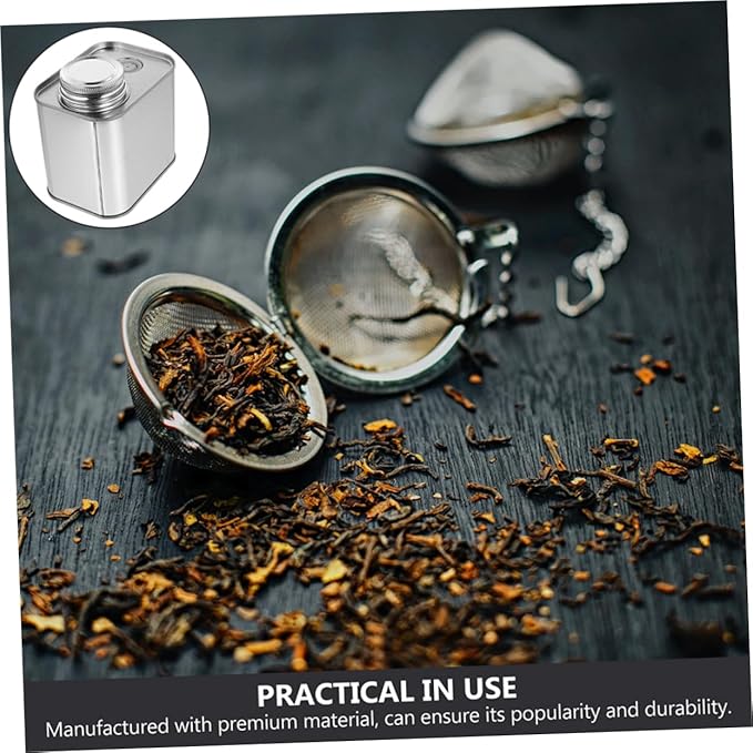 TIDTALEO 2pcs Stainless Steel Coffee Bean Storage Tank Round Canister with Screw Top Lids, Vintage/Rustic Style, Food Container