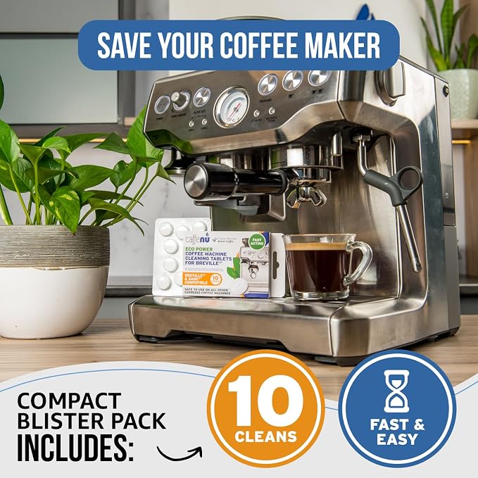 Breville Compatible Cleaning Tablets. 10x 1.4G Espresso Machine Cleaning Tablets. Breville Accessories, Cleans Portafilter & Internal Inaccessible Areas. Coffee Cleaner, All Breville & Sage Machines. - Image 5