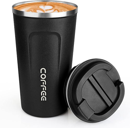 MOMSIV 17oz Travel Mug, Insulated Coffee Cup with Leakproof Lid, Vacuum Stainless Steel Double Walled Reusable Tumbler for Hot and Cold Water Coffee and Tea In Travel and Car