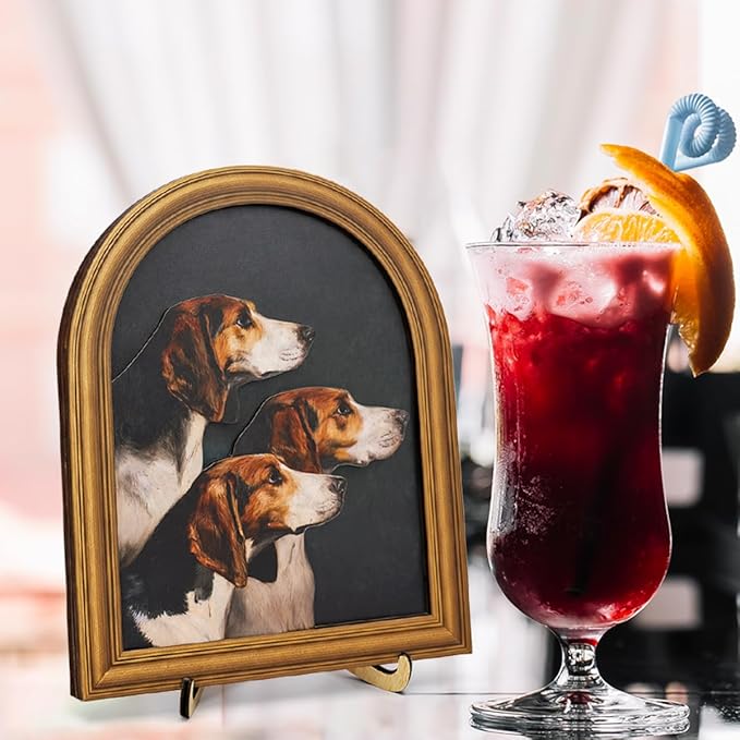 Vintage Hunting Dog Wall Art Sign for Farmhouse Decor, Classic Hound Portrait Wall Decor, 8x10 Inch