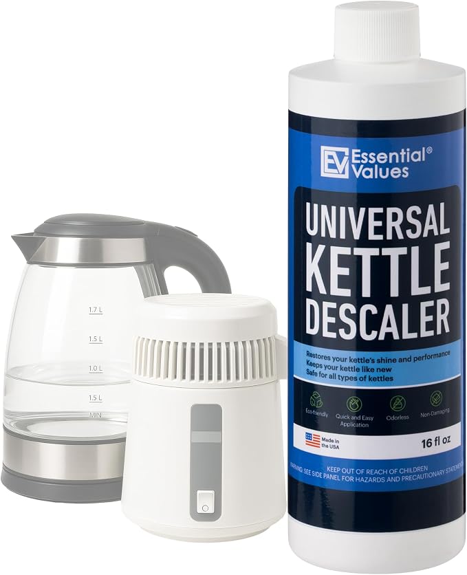 Essential Values Universal Descaler - Espresso Descaling Solution - Coffee Machine Cleaner - Critic Acid Tea Kettle, Urn, Water Distiller Cleaner by EssentialValues
