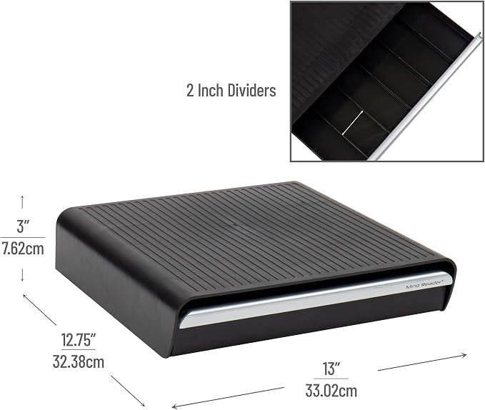 Mind Reader Single Serve Coffee Pod Drawer, 36 Pod Capacity, Countertop Organizer, Breakroom, 12.75"L x 13"W x 3"H, Black (Pack of 6) - Image 3