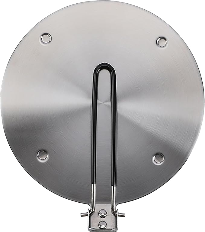 RoseFlower Induction Adaptor, 24cm/9.45" Foldable Handle Heat Diffuser Plate – Universal for Induction Cooker/Gas Stove, Portable Hob, Camping Cooker, Moka Pot Adapter Plate, Heat Diffuser for Cooking