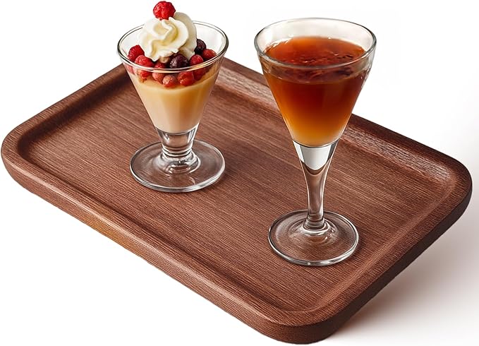 7.8in Small Wood Tray, Rectangular Small Trays Decorative, Wooden Tray for New Year Table Trays Decor, Kitchen, Home Decoration