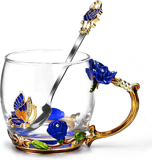 OEAGO Unique Gifts for Women Mom Coffee Mugs Gifts for Women Birthday Unique Blue Tea Cup Gifts for Women Who Have Everything Womens Gifts for Christmas