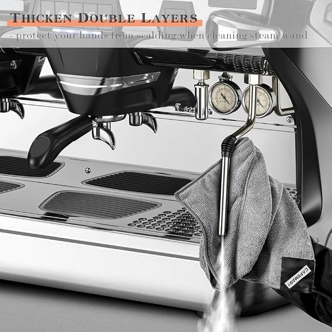 CAFEMASY Barista Espresso Coffee Cleaning Towel Coffee Towels Set for Coffee Bar Pack of 2pcs Espresso Machine Steam Wand Portafilters Cleaning Cloth Rag - Image 3
