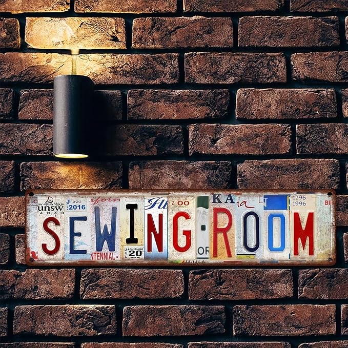 Sewing Room Metal Sign - Vintage Aluminum Tin Wall Art 16x4 Inch - Craft Room Laundry Decor - Image 5