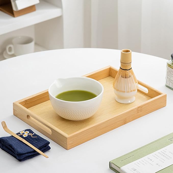 Matcha Bowl with Spout, 500 ml/18 oz Ceramic Matcha Mixing Bowl, Japanese Ceremonial Matcha Chawan for Matcha Powder/Salad/Fruit/Soup/Tea - White