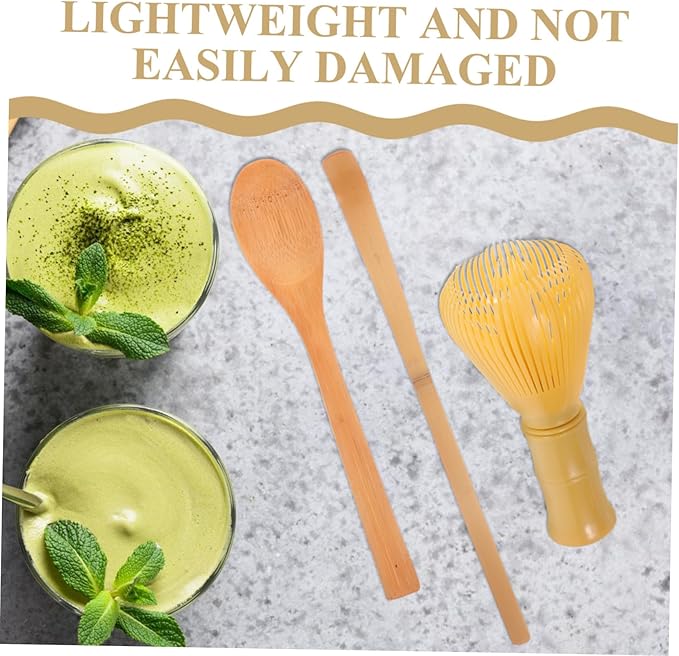 BESTYASH 1Set Matcha Tool Kit Whisk Tea Scoop Strainer Spoon Essential Kitchen Tools for Matcha Milk Tea Preparation Elegant Design for Home Shops