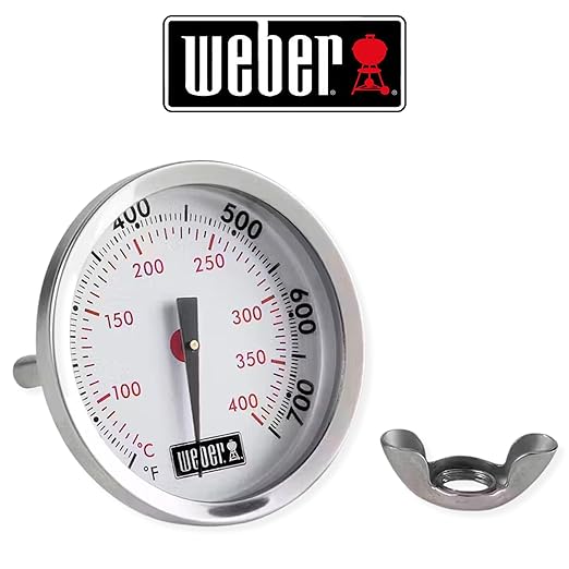 Weber Replacement Thermometer 67088, Center Mount, 2-3/8" Diameter