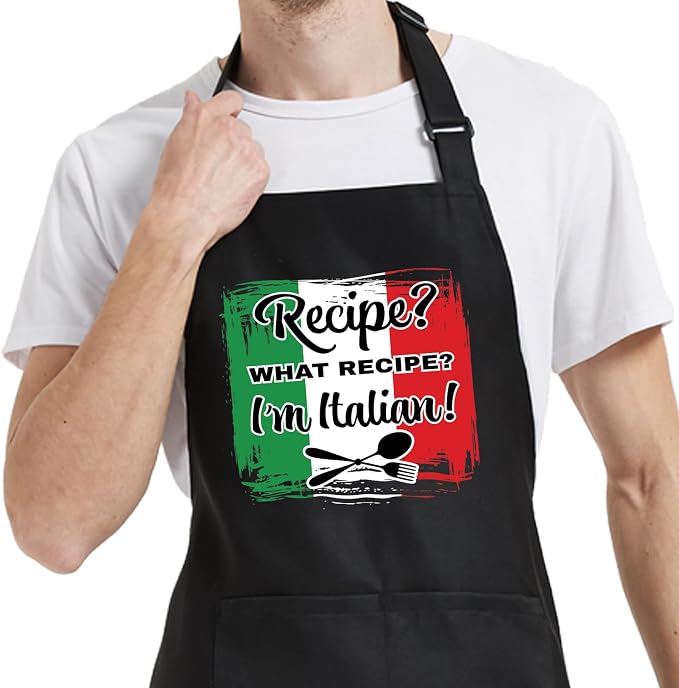 Chef Aprons for Men Women with Pockets, Kitchen Apron for Cooking Grilling Gifts for Dad Mom Birthday Christmas by Unknown