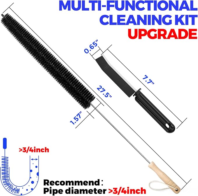 Holikme Dryer Vent Cleaner Kit Clothes Dryer Lint Brush Vent Trap Cleaner Home Essentials Long Flexible Vacuum Brush,Crevice Gap Cleaning Tool Brush - Image 5