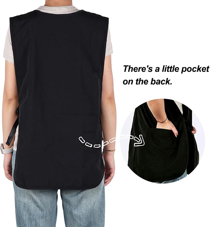 Waterproof Unisex Cobbler Apron with 4 Pockets Vest Style Ultralight Chef Waiter Work Overalls - Image 4