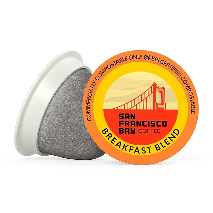 San Francisco Bay Compostable Coffee Pods - Breakfast Blend (36 Ct) K Cup Compatible including Keurig 2.0, Medium Roast