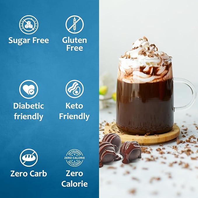 Syruvia Sugar Free Coffee Syrup, Swiss Chocolate Flavored Syrup for Drinks, Lattes, and Desserts – 25.4 fl oz, With Pump - Image 4