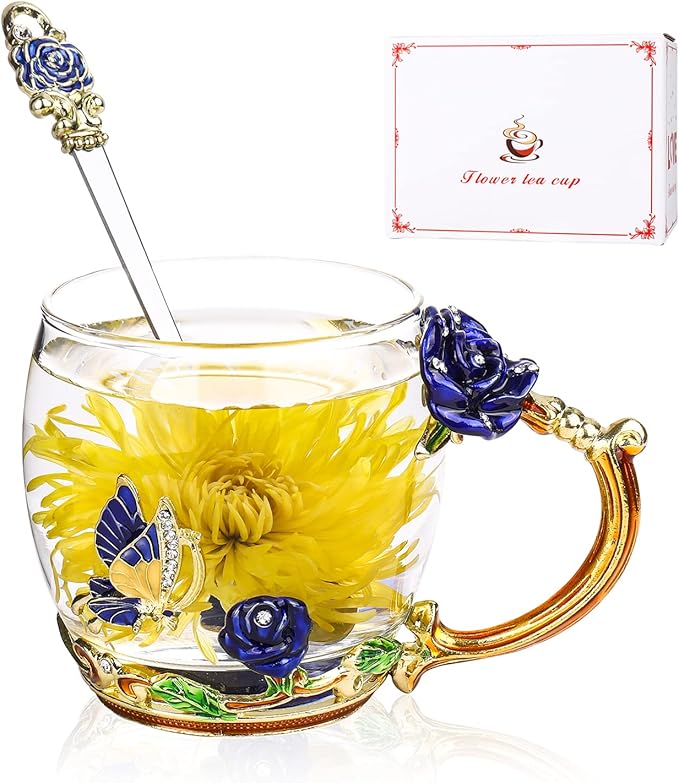 Gifts for Mom Women Valentines Day Gifts for Her Glass Coffee Enamels Mug Best Birthday Valentine's for Girlfriend Wife Mothers Day from Daughter Son Tea Cup Stocking Stuffers Christmas