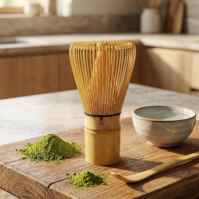 Clay&Fire Matcha Whisk, Handcrafted Bamboo Whisk for Matcha Powder, Traditional Japanese Chasen for Matcha Stirrer, 100% Natural Matcha Wisk
