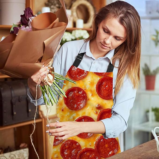 Pizza Pepperoni Chefs Apron, Cooking and Baking Apron for Men and Women, Kitchen Apron, Butchers Apron, BBQ & Catering Bibs - Image 6